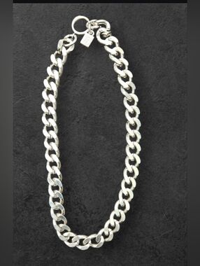 Vintage FVS Taxco SS Sterling Silver Cuban Link Chain 19" Home Boy Necklace 192g